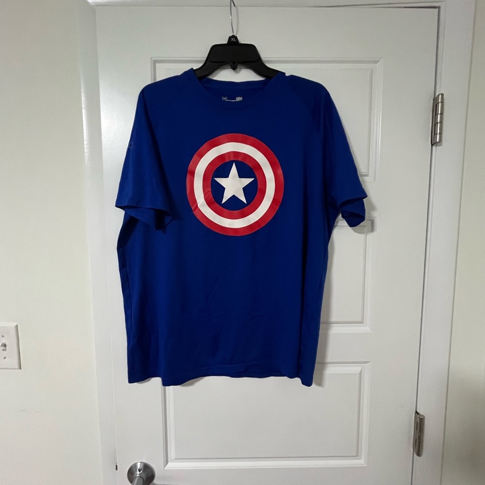 Under Armour Blue Short Sleeve Tee with Iconic Design